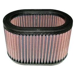 Air Filter Element, High-Flow, Oiled, Cotton Gauze, Red, Oval, 6.5 in. Long, 4.25 in. Wide, 4 in. Tall, Universal, Each