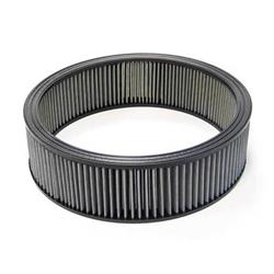 Air Filter Element, Racing, Dry, Cotton Gauze, White, Round, 14.00 in. Diameter, 3.00 in. Tall, 12.25 in. Inner Diameter, Universal, Each