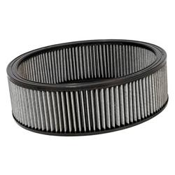 Air Filter Element, Racing, Dry, Cotton Gauze, White, Round, 14.00 in. Diameter, 4.00 in. Tall, 12.25 in. Inner Diameter, Universal, Each
