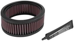 Air Filter Element, High-Flow, Oiled, Cotton Gauze, Red, Round, 6.00 in. Outside Diameter, 4.63 in. Inside Diameter, 2.50 in. Tall, Universal, Each