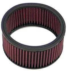 Air Filter Element, High-Flow, Oiled, Cotton Gauze, Red, Round, 6.25 in. Outside Diameter, 5.25 in. Inside Diameter, 3.25 in. Tall, Universal, Each