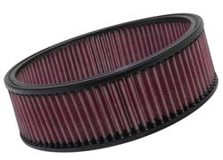 Air Filter Element, High-Flow, Oiled, Cotton Gauze, Red, Round, 9.00 in. Outside Diameter, 8.00 in. Inside Diameter, 2.88 in. Tall, Universal, Each