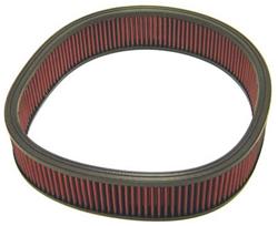 Air Filter Element, High-Flow, Oiled, Cotton Gauze, Red, Round, 14.00 in. Outside Diameter, 12.69 in. Inside Diameter, 3.00 in. Tall, Universal, Each