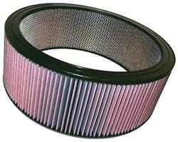 Air Filter Element, High-Flow, Oiled, Cotton Gauze, Red, Round, 17.00 in. Outside Diameter, 14.50 in. Inside Diameter, 6.00 in. Tall, Universal, Each