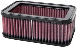 Air Filter Element, High-Flow, Oiled, Cotton Gauze, Red, Rectangular, 6.75 in. Long, 4.50 in. Wide, 2.50 in. Tall, Universal, Each