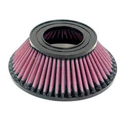 Air Filter Element, High-Flow, Oiled, Cotton Gauze, Red, Conical, 5.88 in. OD Base, 4.69 in. ID Base, 2.00 in. Tall, Universal, Each