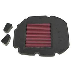 Air Filter Element, High-Flow, Oiled, Cotton Gauze, Red, Panel, 12.85 in. Long, 10.94 in. Wide, 0.75 in. Tall, for use on Honda®, VTR1000, 996cc, Each