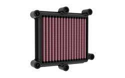 Air Filter Element, High-Flow, Oiled, Cotton Gauze, Red, Panel, 7.25 in. Long, 6.75 in. Wide, 1.41 in. Tall, for use on Honda®, CMX1100, 1084cc, Each