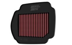 Air Filter Element, High-Flow, Oiled, Cotton Gauze, Red, Unique, 6.94 in. Long, 5.81 in. Wide, 1.06 in. Tall, for use on Honda®, Grom, MSX125, Each