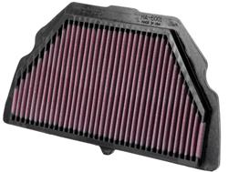 Air Filter Element, Powersports, Cotton Gauze, Oiled, Red, Unique, 11.03 in. Long, 6.63 in. Wide, 0.75 in. Tall, for use on Honda®, ATV, 599cc, Each