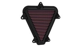 Air Filter Elements, Performance Air Filters, Oiled, Triangular, Cotton Gauze, Red, for use on Honda®, Each