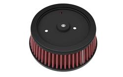 Air Filter Element, High-Flow, Cotton Gauze, Oiled, Red, Conical, 6.25 in. OD, 2.13 in.Tall, for use on Harley-Davidson®, Screamin Eagle, Each