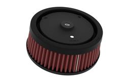 Air Filter Element, High-Flow, Cotton Gauze, Oiled, Red, Round, 6 in. OD, 5.5 in. ID, 2.31 in.Tall, for use on Harley-Davidson®, Softail Slim, Each