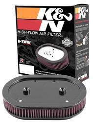 Air Filter Element, High-Flow, Cotton Gauze, Oiled, Red, 9.38 in. Long, 6 in. Wide, 1.88 in.Tall, for use on Harley-Davidson®, Screamin Eagle, Each