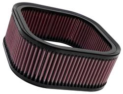 Air Filter Element, High-Flow, Cotton Gauze, Oiled, Red, 8.31 in. Long, 8.13 in. Wide, 3.31 in.Tall, for use on Harley-Davidson®, 69ci, 76ci, Each