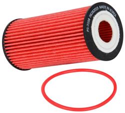 Oil Filter, Performance Gold, Cartridge, 4.41 in. Tall, 2.08 in. OD, Rubber Gasket, Audi, Porsche, Seat, Skoda, Volkswagen, 1.8L, 2.0L, Each
