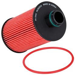 Oil Filter, Performance Gold, Cartridge, 4.906 in. Tall, 2.609 in. Diameter, Rubber Gasket, Jeep, Ram, 3.0L, Diesel, Each