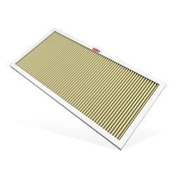 Air Filter Element, Reusable, Washable, HVAC, Synthetic, Tan, Rectangular, 12 in. Wide, 24 in. Long, 1 in. Thick, 11 MERV Rating, Each