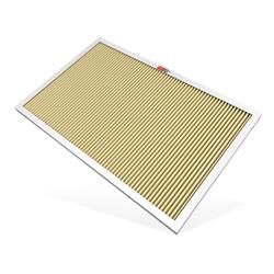 Air Filter Element, Reusable, Washable, HVAC, Synthetic, Tan, Rectangular, 16 in. Wide, 25 in. Long, 1 in. Thick, 11 MERV Rating, Each