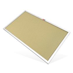 Air Filter Element, Reusable, Washable, HVAC, Synthetic, Tan, Square, 20 in. Wide, 20 in. Long, 1 in. Thick, 11 MERV Rating, Each