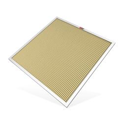 Air Filter Element, Reusable, Washable, HVAC, Synthetic, Tan, Square, 24 in. Wide, 24 in. Long, 1 in. Thick, 11 MERV Rating, Each