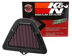 Air Filter Element, High-Flow, Cotton Gauze, Oiled, Red, Panel, 1.00 in. Thick, Kawasaki, Vulcan, VN1700, 1700cc, Each