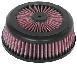 Air Filter Element, X-Stream Airflow, Conical, Cotton Gauze, Oiled, Red, 6.7 in. OD Base, 6.0 in OD Top, 2.3 in.Tall, Kawasaki, KLX250, KLX300, Each