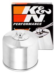 Oil Filter, Powersports, Canister, Chrome, M16 x 1.5 Thread, 3.1 in. Tall, 3.1 in. OD, for use on Harley-Davidson®, 54ci, 61ci, 67ci, 74ci, 82ci, Each