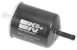 Fuel Filters, In-Line, Steel Casing, Black, Cellulose Filter, Hose Barb Ends, 4.8 in. Long, 2.2 in. OD, for Infiniti, Isuzu, Mercury, for Nissan, Each