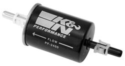 Fuel Filters, In-Line, Steel Case, Black, Cellulose Filter, Stock End, 6.6 in. Long, 2.1 in. OD, Buick, Chevy, Cadillac, GMC, Oldsmobile, Saturn, Each