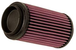 Air Filter Element, Powersports, Cotton Gauze, Oiled, Red, Round, 4.08 in. OD, 2.5 in. ID, 7.0 in. Tall, Polaris, ATV, UTV, 355cc, 500cc, 700cc, Each