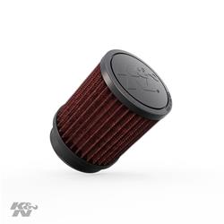 Air Filter Element, Performance, Cotton Gauze, Oiled, Red, Round, 3.50 in. OD, 2.50 in. ID, 4.00 in. Long, 5 Degree, Angled Flange, Each