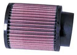 Air Filter Element, Performance, Cotton Gauze, Oiled, Red, Round, 4.50 in. OD, 3.00 in. ID, 5.00 in. Long, 5 Degree, Angled Flange, Each
