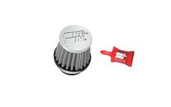 Air Filter Element, Performance, Cotton Gauze, Oiled, Red, Conical, 2.50 in. OD, 1.38 in. ID, 2.25 in. Long, Each