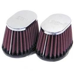 Air Filter Element, Performance, Cotton Gauze, Oiled, Red, Oval, 4.00 in. Long, 2.72 in. Wide, 2.75 in. Tall, Kawasaki, Suzuki, Each