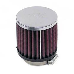 Air Filter Element, Performance, Cotton Gauze, Oiled, Red, Conical, 3.00 in. OD, 2.13 in. ID, 3.00 in. Tall, Chrome Cap, Each