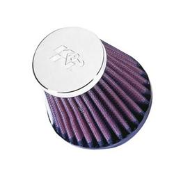 Air Filter Element, Performance, Cotton Gauze, Oiled, Red, Conical, 3.13 in. OD, 2.00 in. ID, 3.00 in. Tall, Chrome Cap, Each