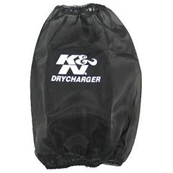 Air Filter Wrap, DryCharger, Conical, Black, Silicone Treated, Polyester, Elastic Opening, 7.50 in. Diameter, 9.00 in Deep, for RC-5046, Each