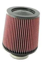 Air Filter Element, Performance, Cotton Gauze, Oiled, Red, Conical, 6.00 in. OD, 3.00 in. ID, 6.00 in. Tall, Carbon Fiber Cap, Each