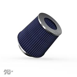 Air Filter Element, Performance, Cotton Gauze, Oiled, Blue, Conical, 6.00 in. OD, 4.00 in. ID, 5.50 in. Tall, Chrome Cap, Each