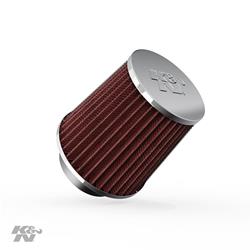 Air Filter Element, Performance, Cotton Gauze, Oiled, Red, Conical, 4.50 in. OD, 2.75 in. ID, 4.50 in. Tall, Chrome Cap, Each
