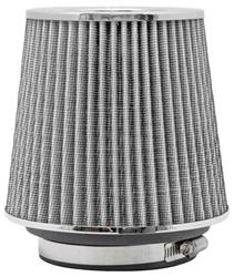 Air Filter Element, Performance, Cotton Gauze, Oiled, White, Conical, 6.00 in. OD, 4.00 in. ID, 5.50 in. Tall, Chrome Cap, Each