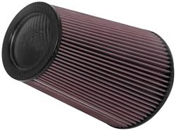 Air Filter Element, Performance, Conical, Cotton Gauze, Oiled, Red, 7.50 in. OD, 6.00 in. ID, 10.00 In Tall, Carbon Fiber Cap, Each