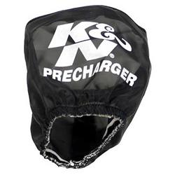 Air Filter Wrap, PreCharger, Round, Black, Polyester, Elastic Opening, 3.00 in. Diameter, 2.50 in Long, for RU-0150, Each