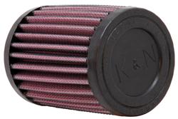 Air Filter Element, Powersports, Round, Cotton Gauze, Oiled, Red, 3.00 in. OD, 1.50 in. ID, 4.00 in Tall, Rubber Cap, Each