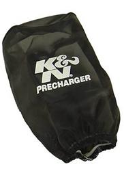 Air Filter Wrap, PreCharger, Round, Black, Polyester, Elastic Opening, 3.50 in. Diameter, 6.00 in Long, for RU-0520, Each