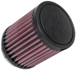 Air Filter Element, Powersports, Round, Cotton Gauze, Oiled, Red, 3.50 in. OD, 2.44 in. ID, 4.00 in Tall, Rubber Cap, Each