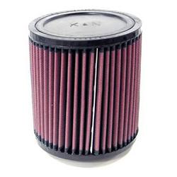 Air Filter Element, Powersports, Round Flange, Cotton Gauze, Oiled, Red, 5.50 in. OD, 2.44 in. ID, 6.00 in Tall, Rubber Cap, Each