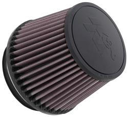 Air Filter Element, Powersports, Conical Flange, Cotton Gauze, Oiled, Red, 5.88 in. OD, 4.50 in. ID, 4.50 in Tall, Rubber Cap, Each