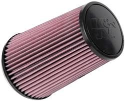 Air Filter Element, Powersports, Conical Flange, Cotton Gauze, Oiled, Red, 5.88 in. OD, 4.50 in. ID, 8.38 in Tall, Rubber Cap, Each